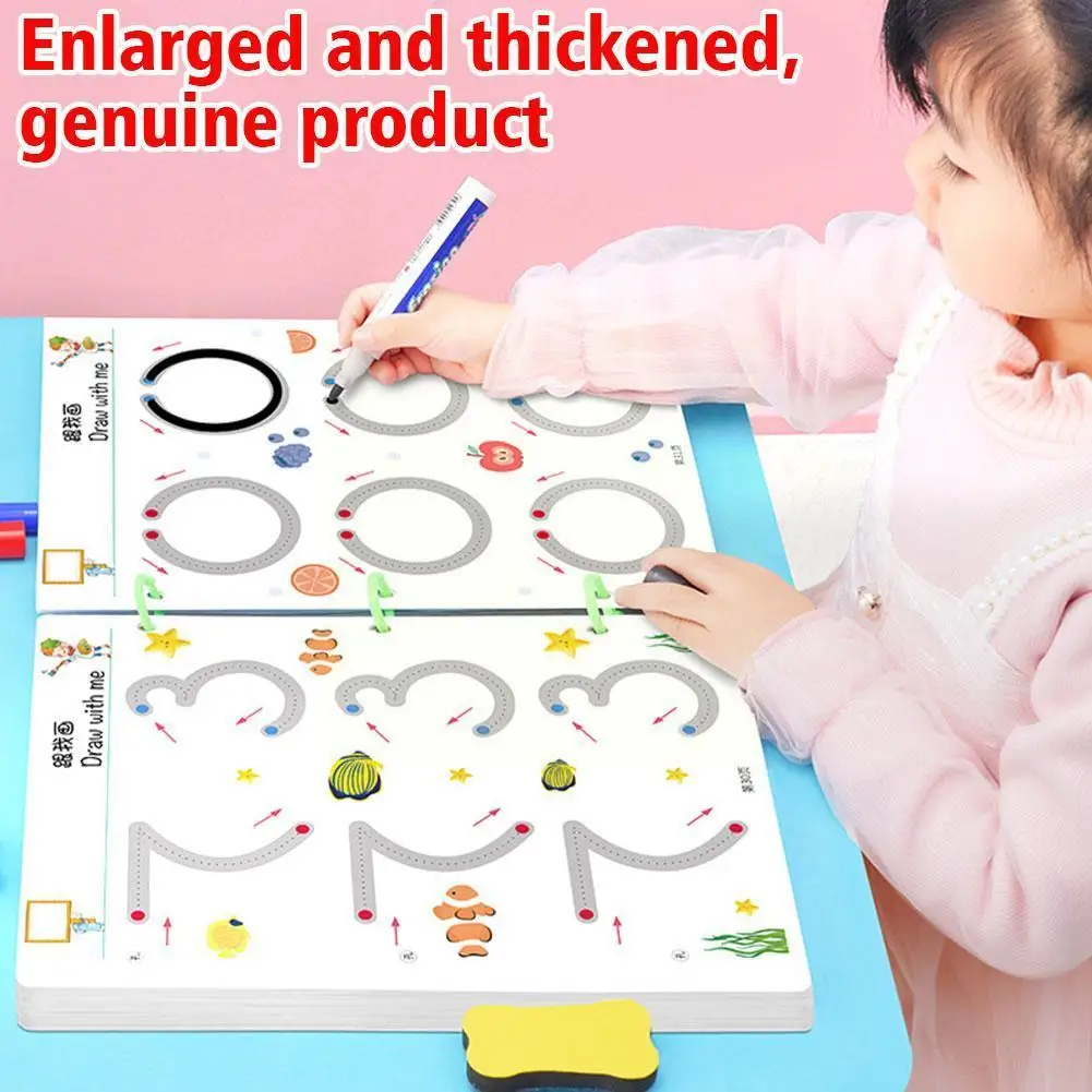 

Drawing Tablet Pen Control Hand Training Children Montessori Toys Educational Math Toys For Boy Girl Shape Math Match Game S9j0
