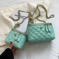 fashion mini box crossbody messenger bag for women 2022 summer pu leather trendy cute tote chain shoulder handbag and purses lux