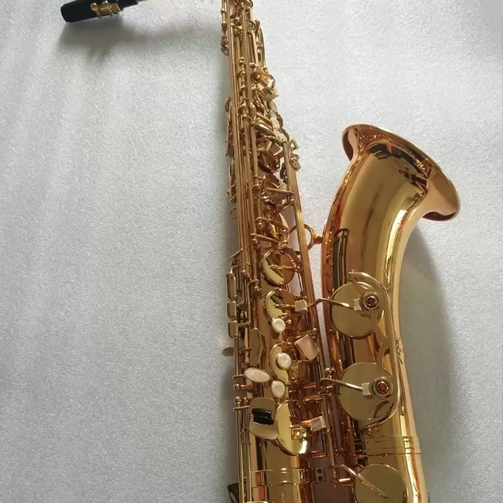 

Professional 901 B-flat gold tenor saxophone instrument lacquered gold brass tenor saxophone instrument with case