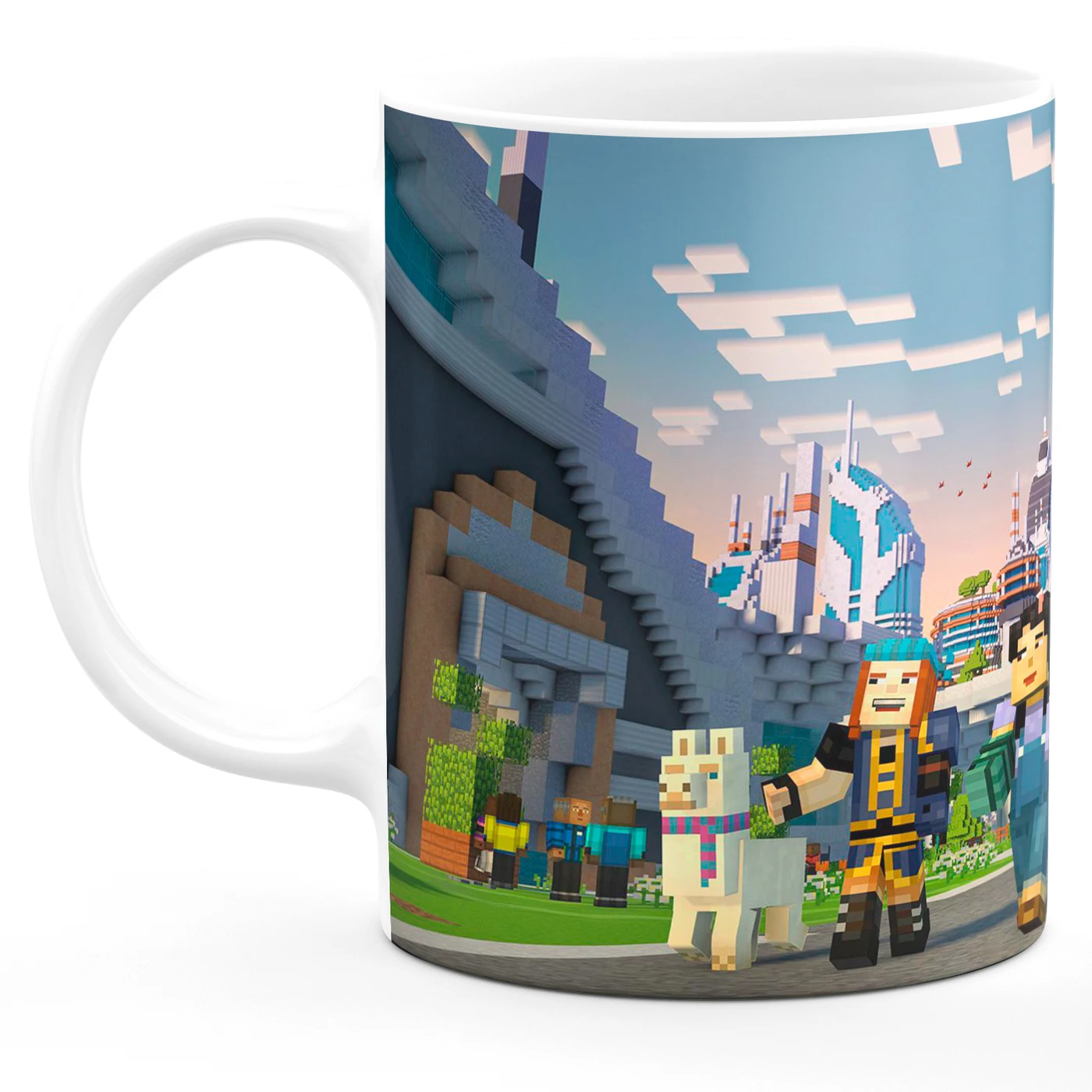 Кружка в стиле Minecraft (Майнкрафт) городе |