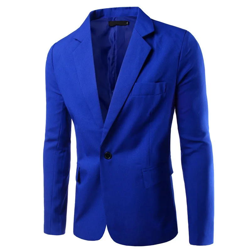 

Royal Blue Blazer Men Casual Suit Solid Colour Mens Blazers Jacket Coat XXXL Size Single Button Blazer Men Blazer for Men