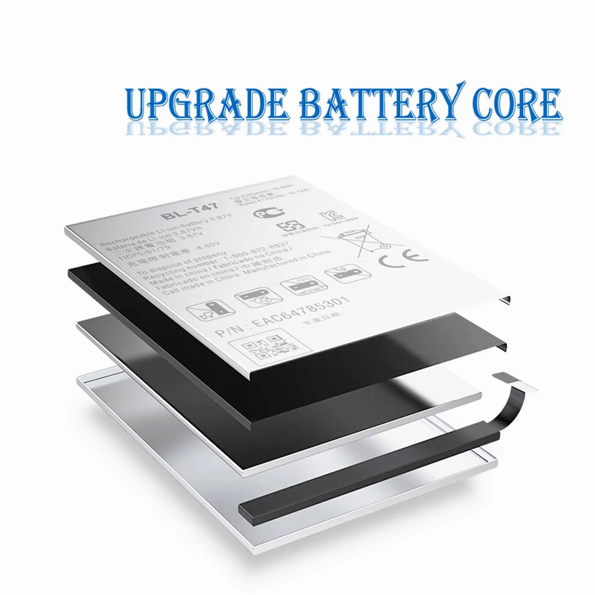 BL-T47 T47 Battery for LG Velvet LMG900TM Velvet 5G G9 Repair Part Original Capacity Mobile Phone Batteries Bateria