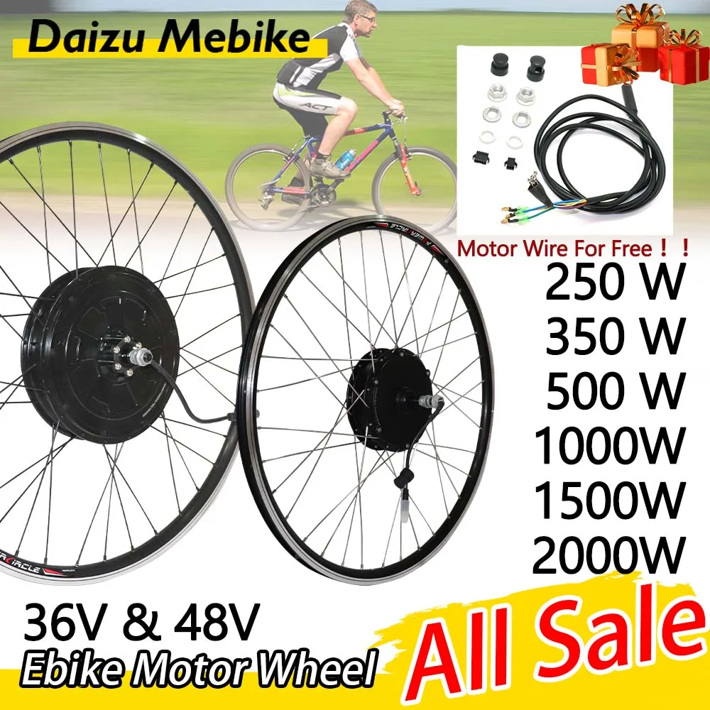

2023 Ebike Motor Wheel 36V 48V Front Rear Brushless Hub Motor Electric Bicycle Conversion Kit Motor Parts for Ebike MTB Bicycle