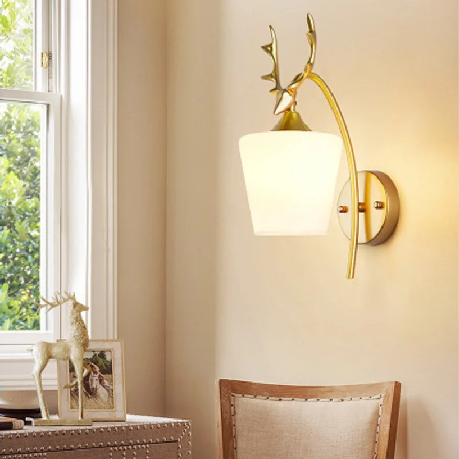 

LukLoy Modern Wall Lights For Living Rooms LED Indoor Wall Lamp For Bedroom Bedside Modern Glass Wall Sconce Light Fixtures