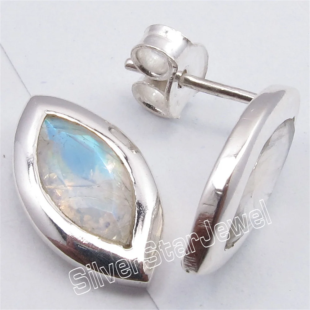 

Many Color Classic Semi-precious Stone Stud Earrings 0.6"