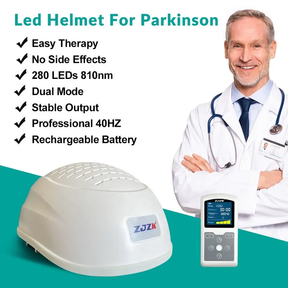 

ZJZK Brain Photobiomodulation Helmet 810nm Near Infrared Light Therapy for Neurofeedback Parkinson Alzheimer Depression Dementia