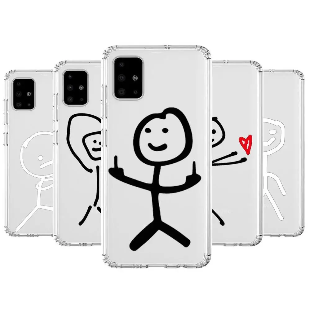 

Cartoon MatchmanStyle Transparent Phone Case Hull For Samsung Galaxy A50 A51 A20 A71 A70 A40 A30 A31 80 E 5G S Shell Art Cell Co
