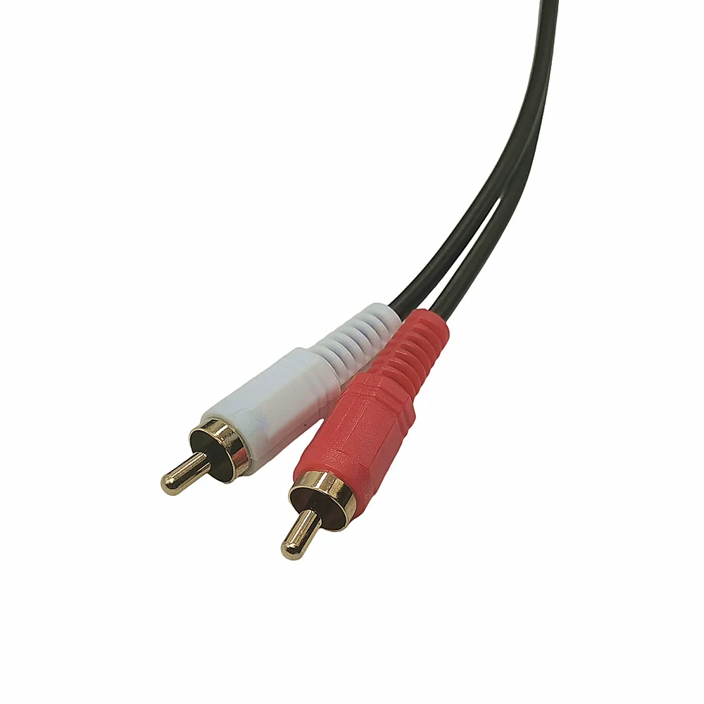 Штекерный разъем к 2 RCA штекеру музыкальный стерео адаптер кабель аудио  AUX провод для телефонов тв звуковые колонки