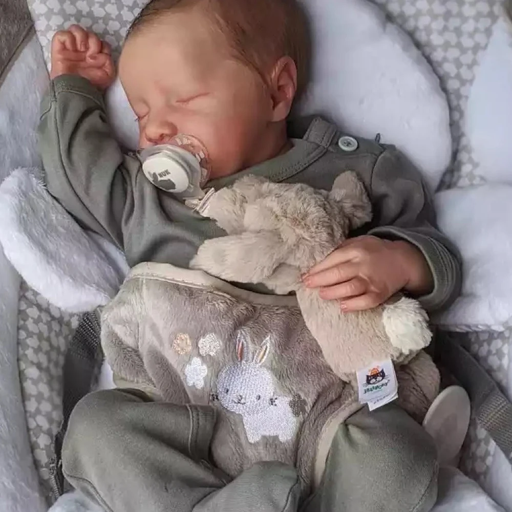 

18 Inch Already Painted Realistic Reborn Dolls 3D Skin Realistic Baby Alive Lifelike Newborn Handmade Vinyl Doll Kids Girls Gift