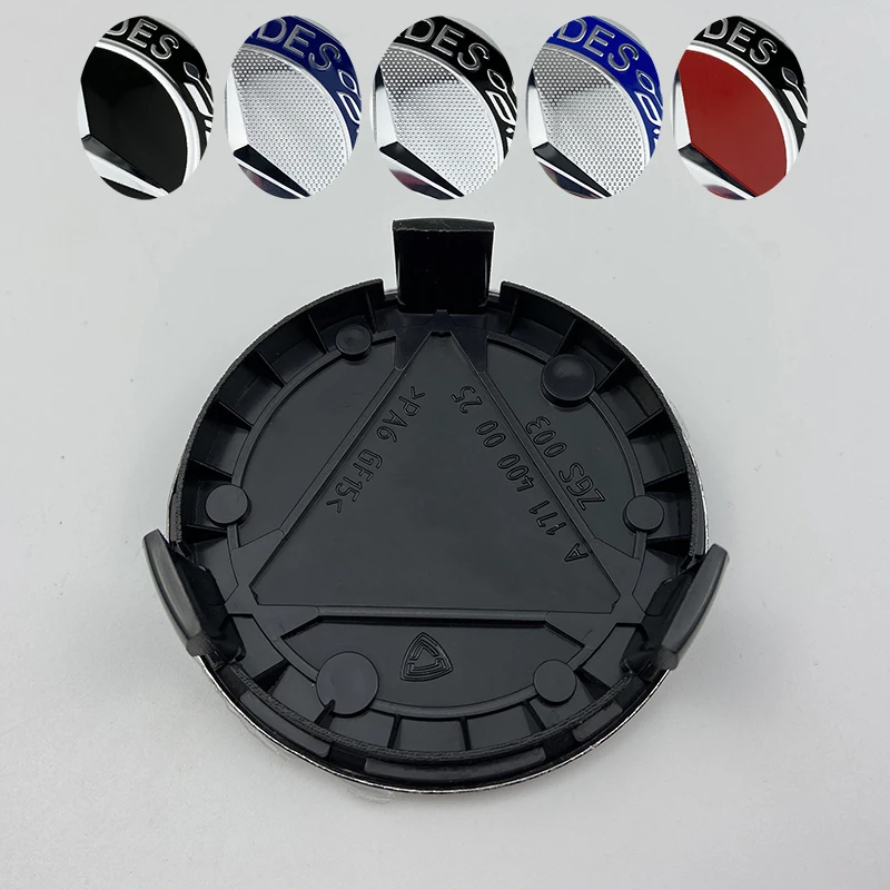 

4Pcs 75mm Black Blue Wheel Center Cap Logo Hub Cover Badge Emblem For Mercedes Benz W205 W204 W212 A1714000025 Car Accessories