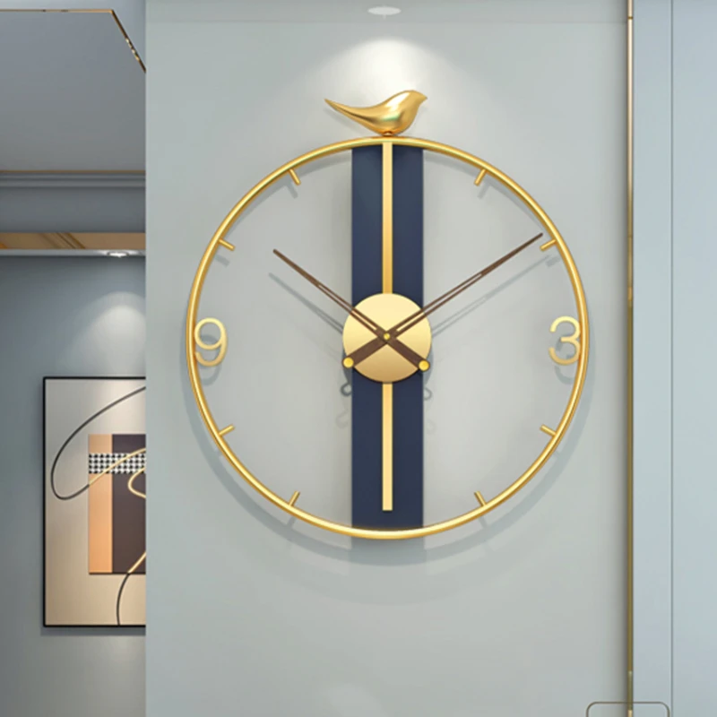 

Роскошные Настенные часы в скандинавском стиле, цифровые большие металлические подвесные эстетические предметы для дома, часы, бесшумные ч...