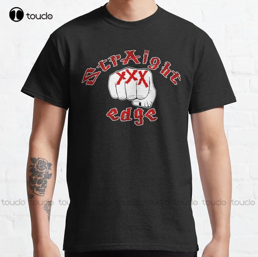 

Straight Edge Xxx Classic T-Shirt Mens Dress Shirts Cotton Outdoor Simple Vintag Casual T-Shirt Breathable Cotton Xs-5Xl Unisex