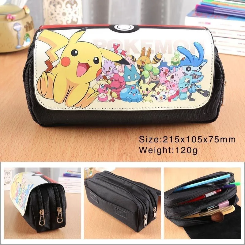 

Pokemon Pencil Box Anime Cartoon Characters Pikachu School Supplies Stationery Schoolbag Pencil Case 2023 Gift For Children