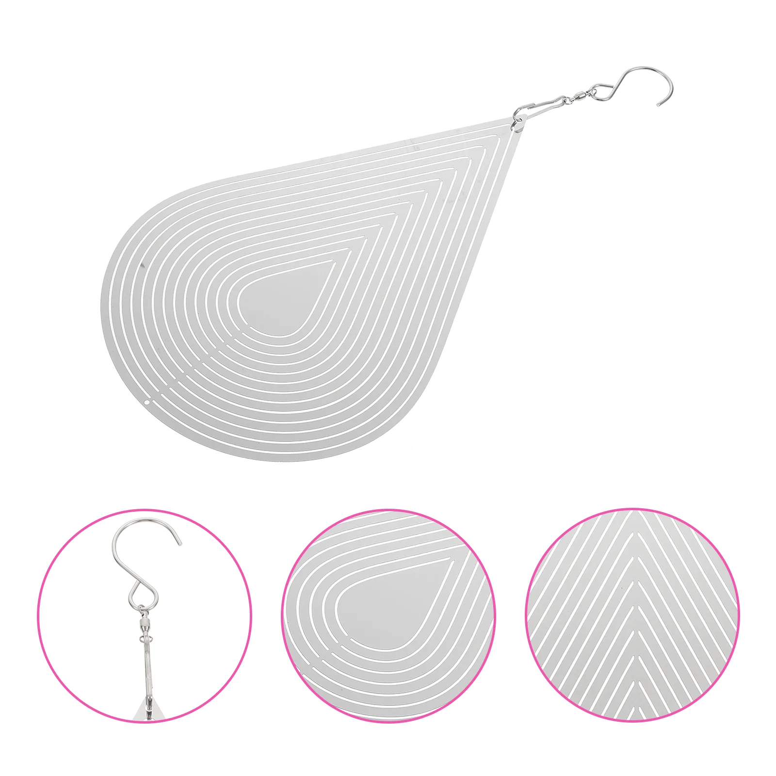 

3D Rotating Wind Chime Decor Stainless Steel Wind Bell Wind Chime Hanging Decor