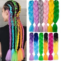 24 colored jumbo braids hair synthetic yaki straight braiding hair extensions for women box braid hair bundles pre stretched