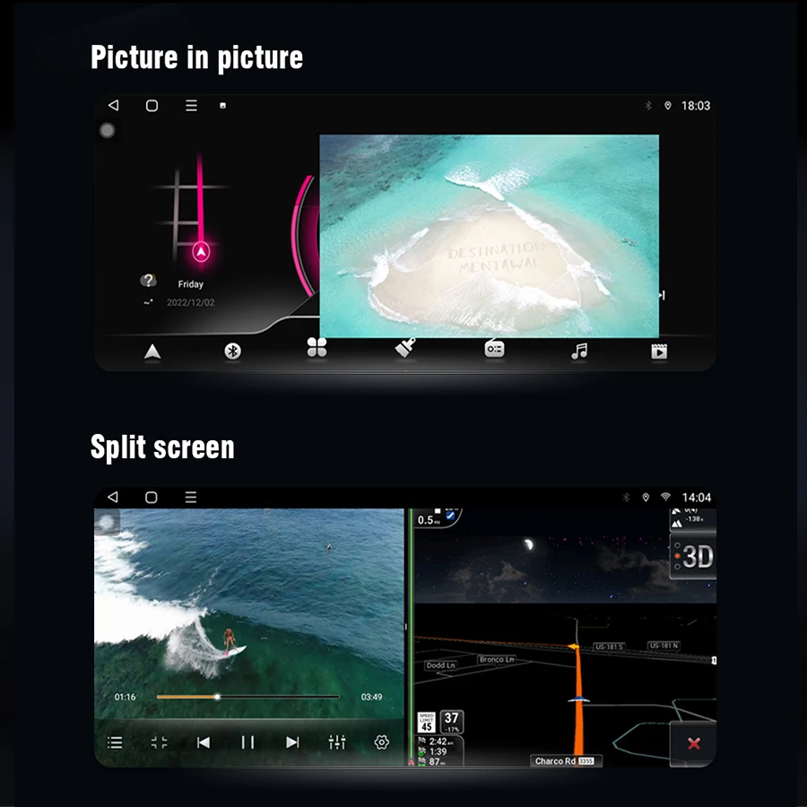 Автомобильное радио для Toyota Scion IQ 2008-2016 Carplay Android 14 Qled экран 2K авторадио стерео