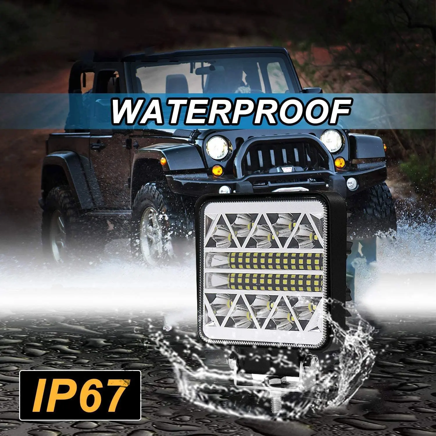 ADZOON 4-дюймовая светодиодная панель 125 Вт/рабочий прожектор OffRoad 4x4 для грузовика, катера, ATV, джипа, трактора, барра светодиодных фар 12 В 24 В.