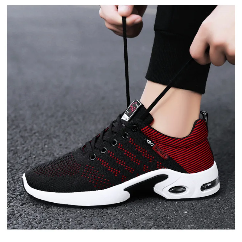 Breathable Shoes For Men Air Cushion Male Sneakers Lightweight Mesh Running Shoes Anti-slip Wear-able Designer Tennis Fitness