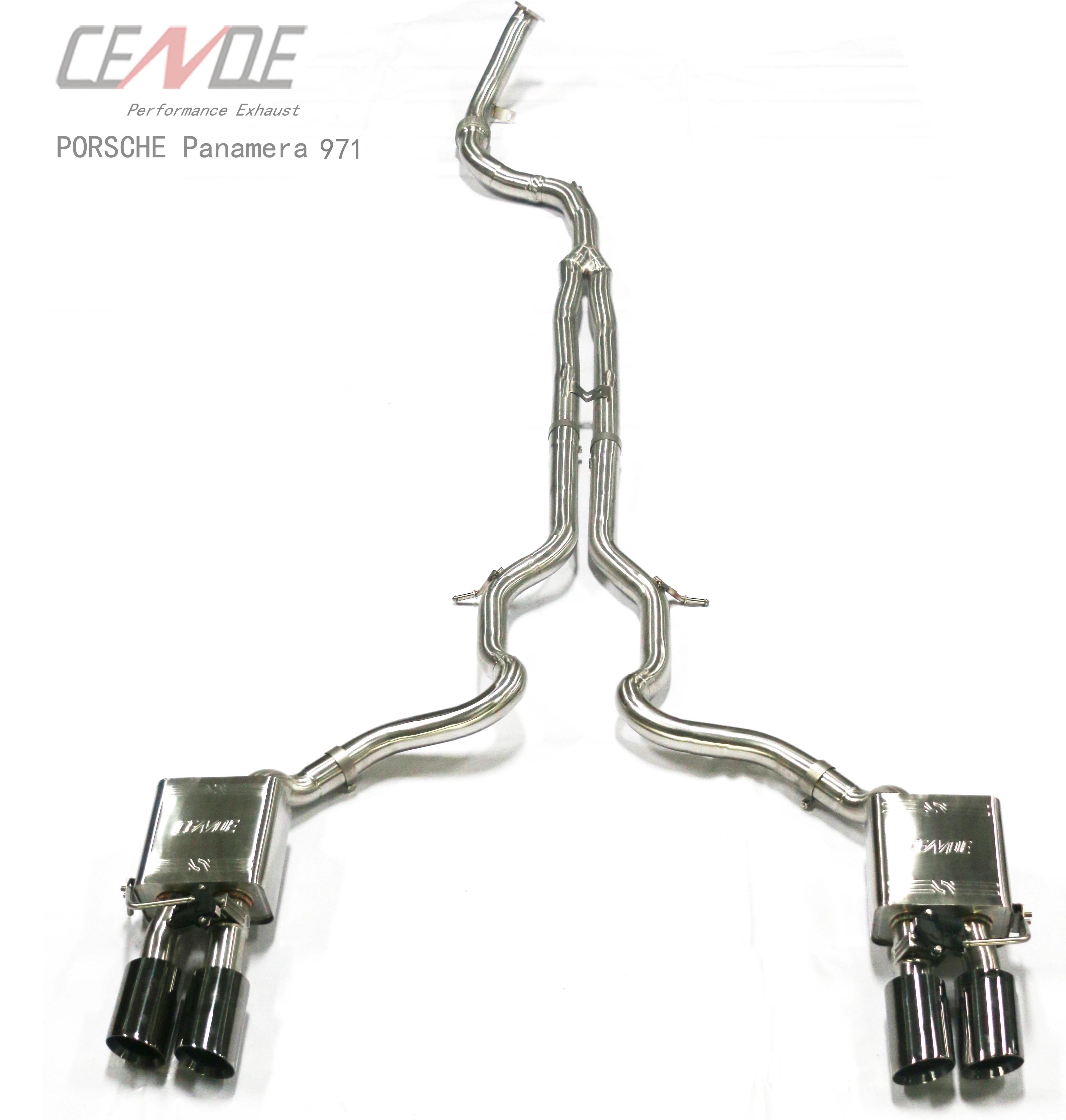 

CENDE customized titanium exhaust header with catalytic converter universal pipe for porsche Panamera971