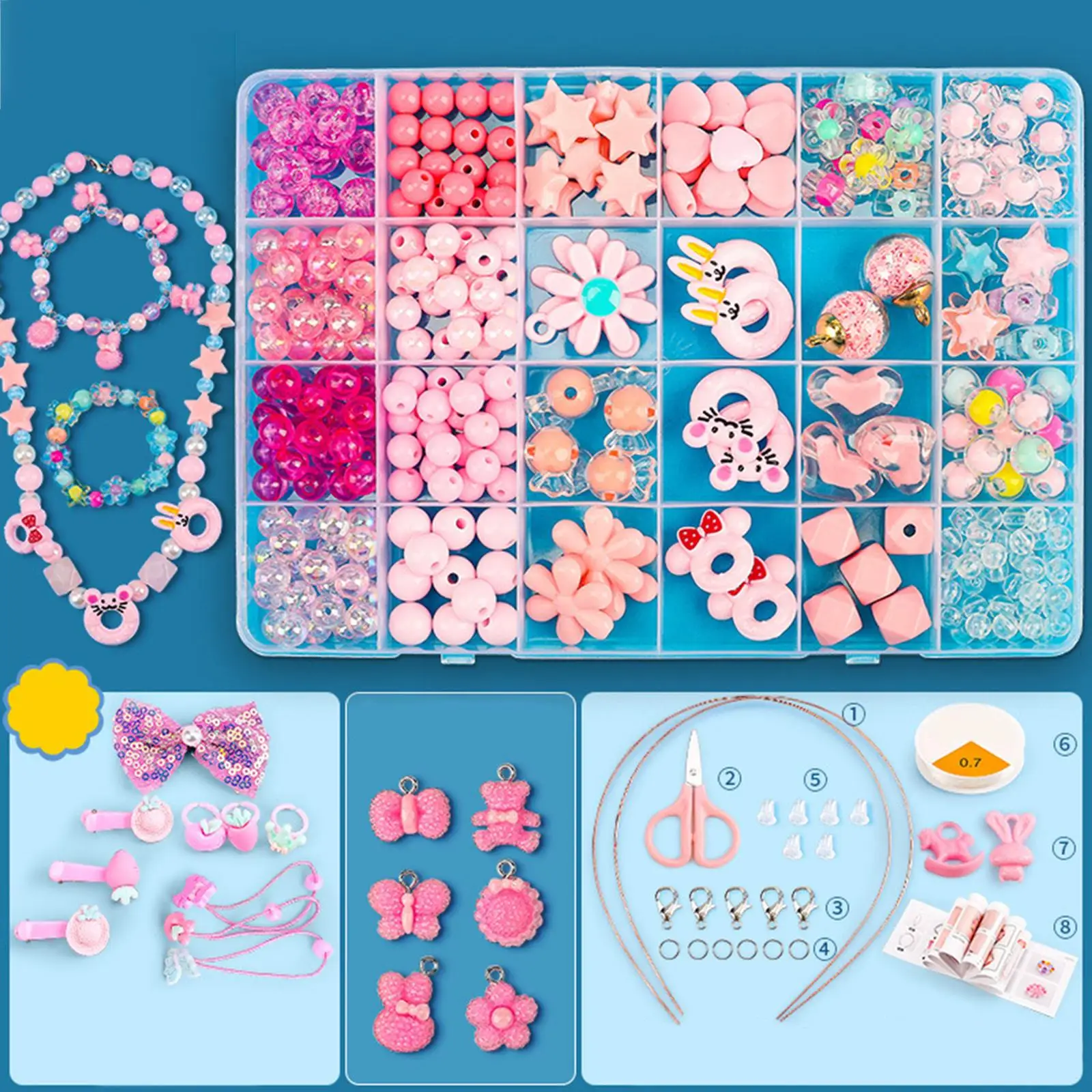 Gift Educational Toys Crafts Beads Set For 4-6 Year Old Kids