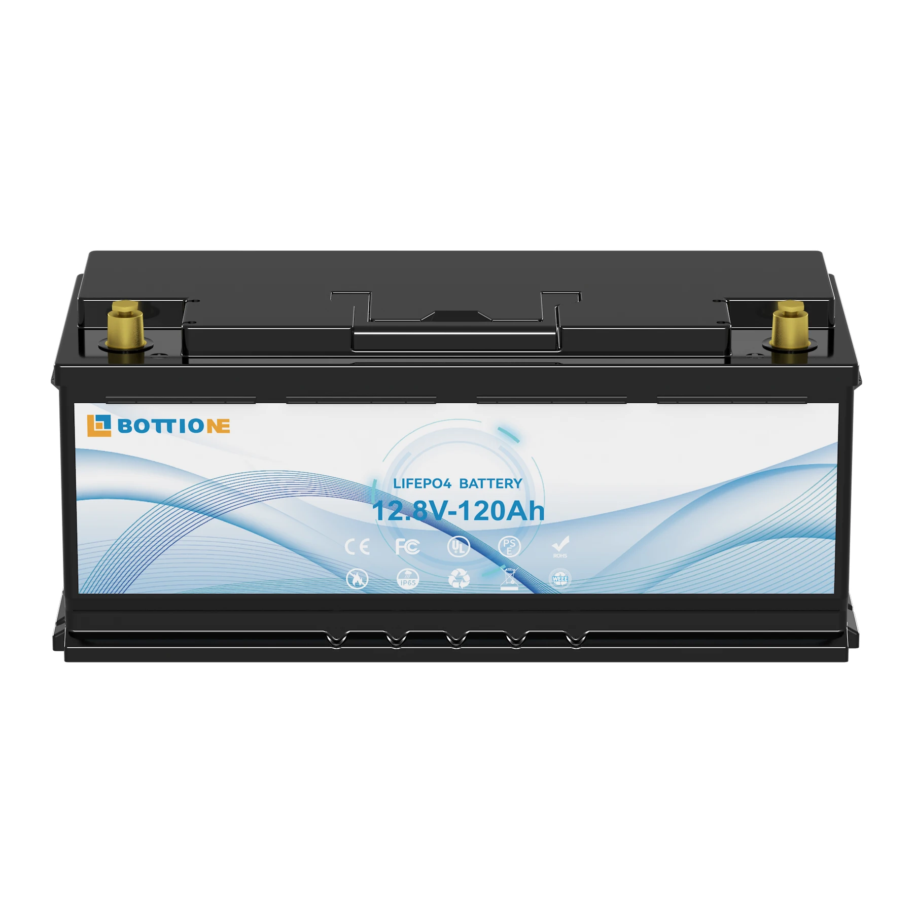 

12.8V 120Ah New LiFePO4 Battery Deep Cycle Batteries Built-in BMS Rechargeable Battery For RV Golf Cart Solar Power System Boat