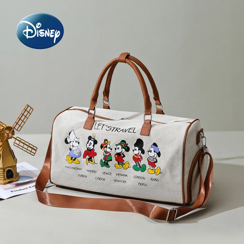 Disney 2022 Mickey New Women's Travel Bag Dry and Wet Separation Large-capacity Portable Travel Bag Fashion Outdoor Fitness Bag