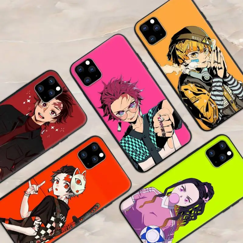 

Demon Slayer Tanjirou Phone Case for iphone 12 13 Mini SE 2020 5 5S 6 6S Plus 7 8 Plus X XR XS 11 Pro Max Fundas Coque cover
