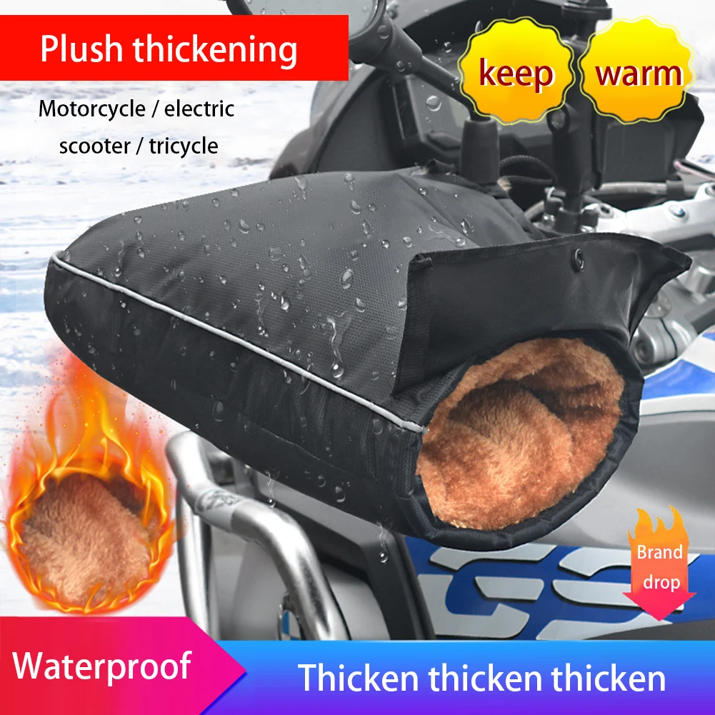 

Warm Handlebar Muffs Hand Protector Gloves Universal for Motorcycles Scooters