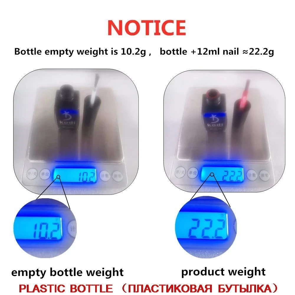 Набор гель-лаков KODI для маникюра 12 мл пластиковая бутылка постоянный лак верхнее