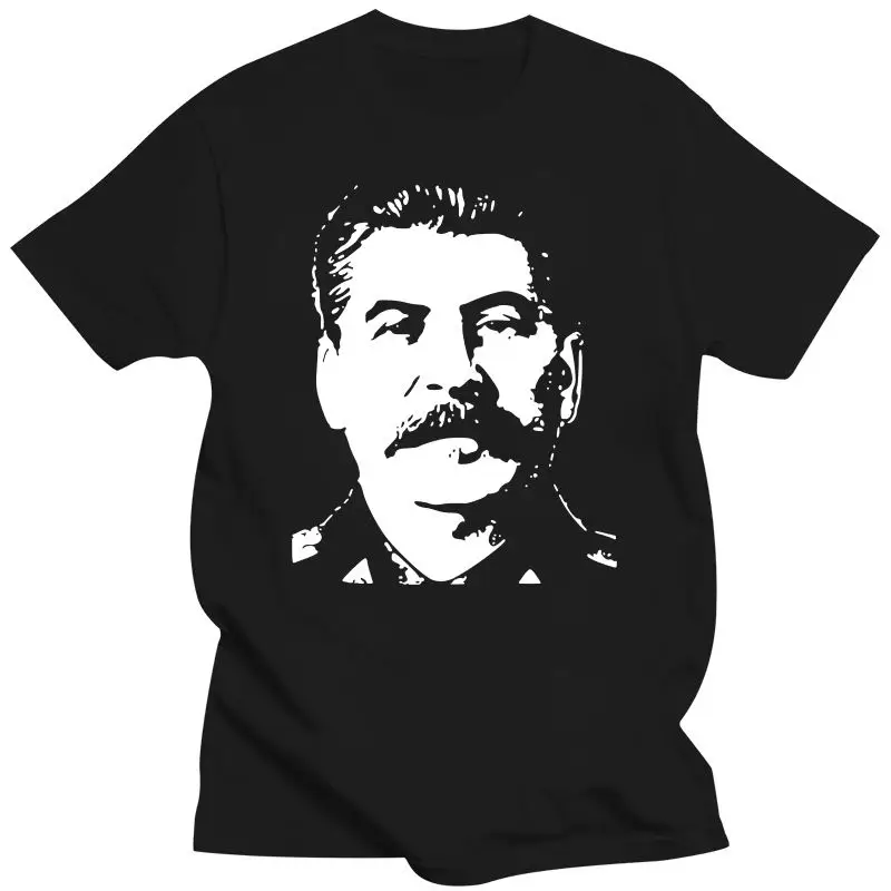 

Mens Clothing Printed Stalin Black And White Men'S T-Shirt O-Neck Short-Sleeve Women T-Shirt