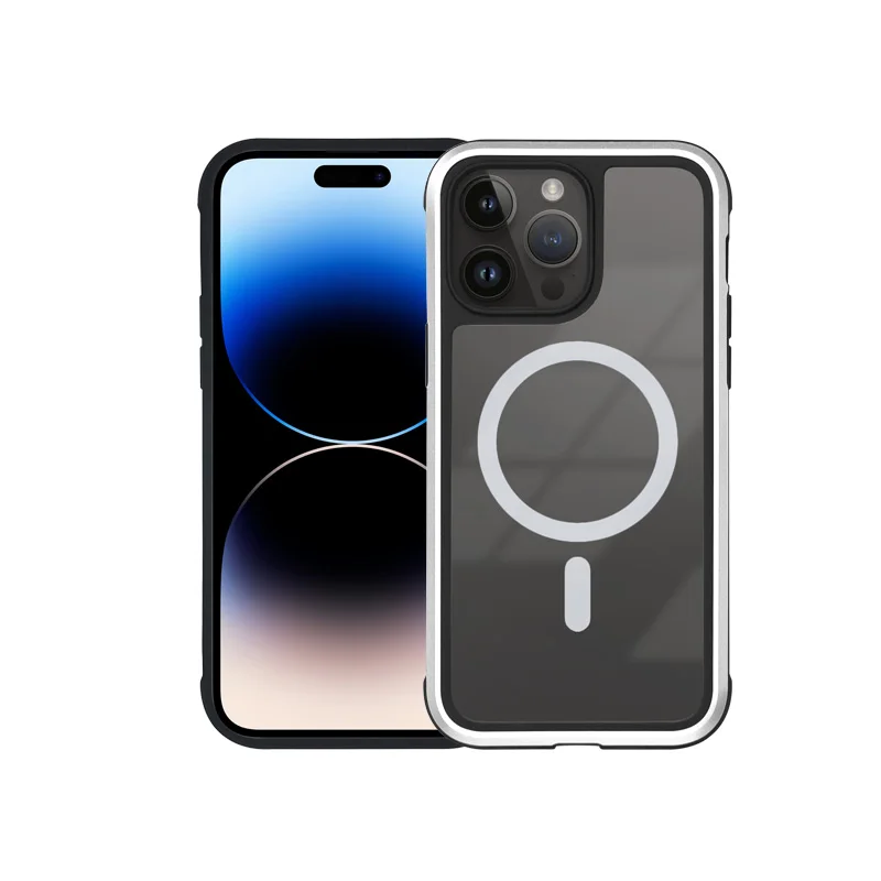 

KZDOO Mag Ares Back Case ,Anti-Shock Magsafe Metal Frame Anti-Scratch Super Cover, Phone Case For Iphone14/14plus/14pro/14promax