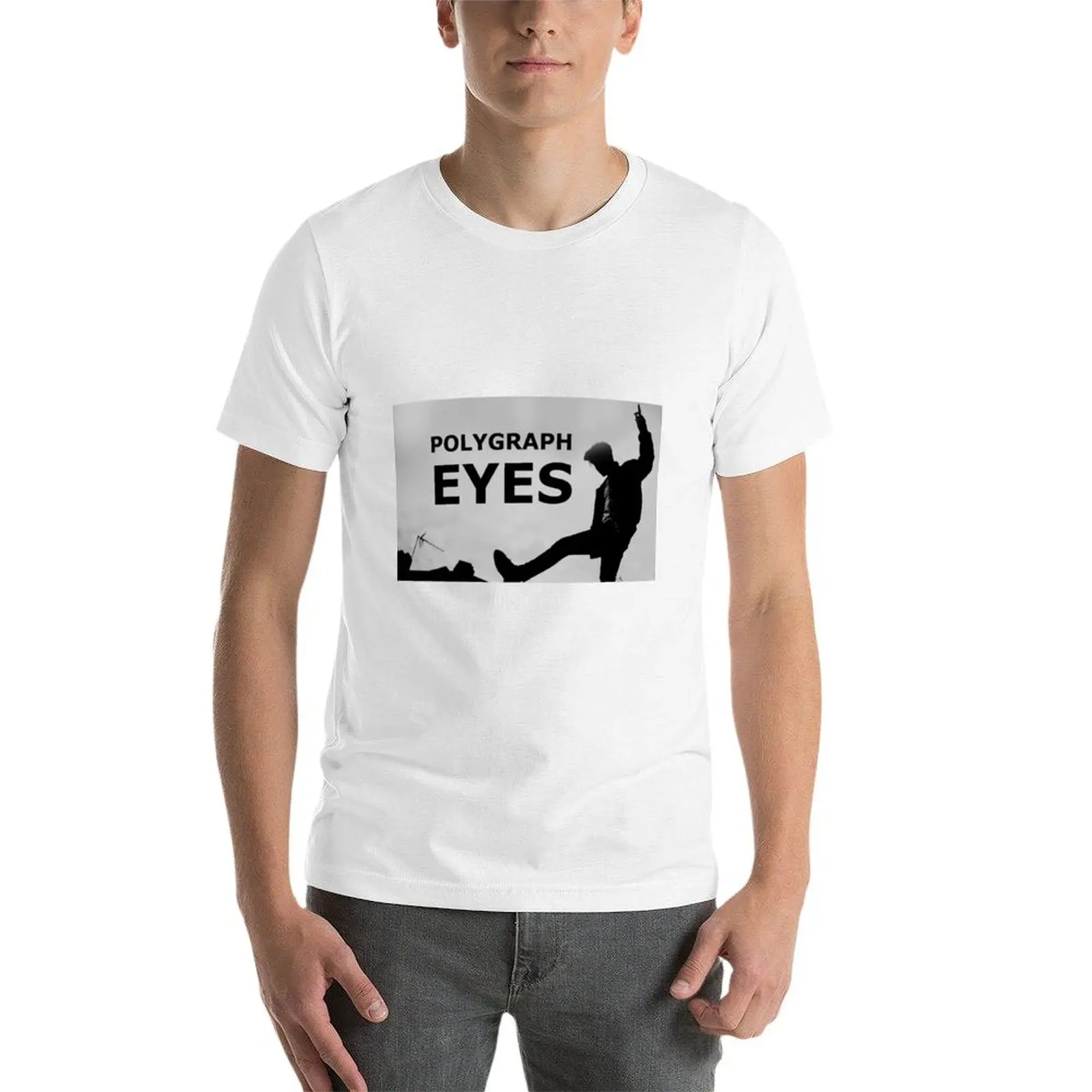 Фото Футболка Yungblud Polygraph Eyes, мужская футболка, хлопковые футболки для мужчин, набор белых футболок для мужчин, мягкая хлопковая футболка №3