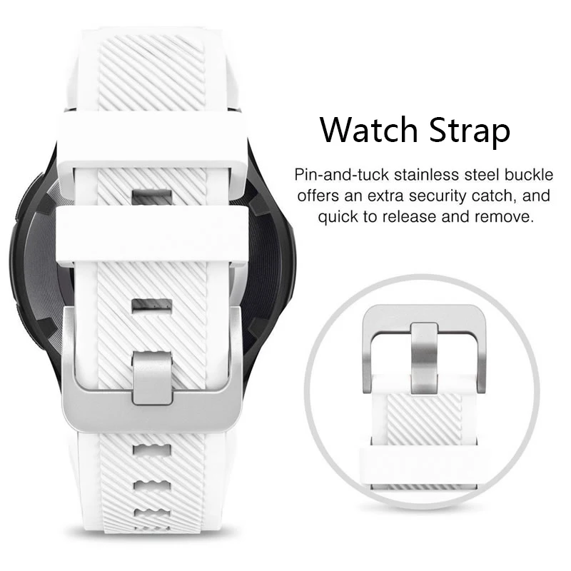 

22mm 20mm Silicone Strap for Samsung Galaxy Watch 4/Classic/3/46mm/42mm/active 2 Gear s3 /S2 Bracelet Huawei GT/2/GT2 Pro Band