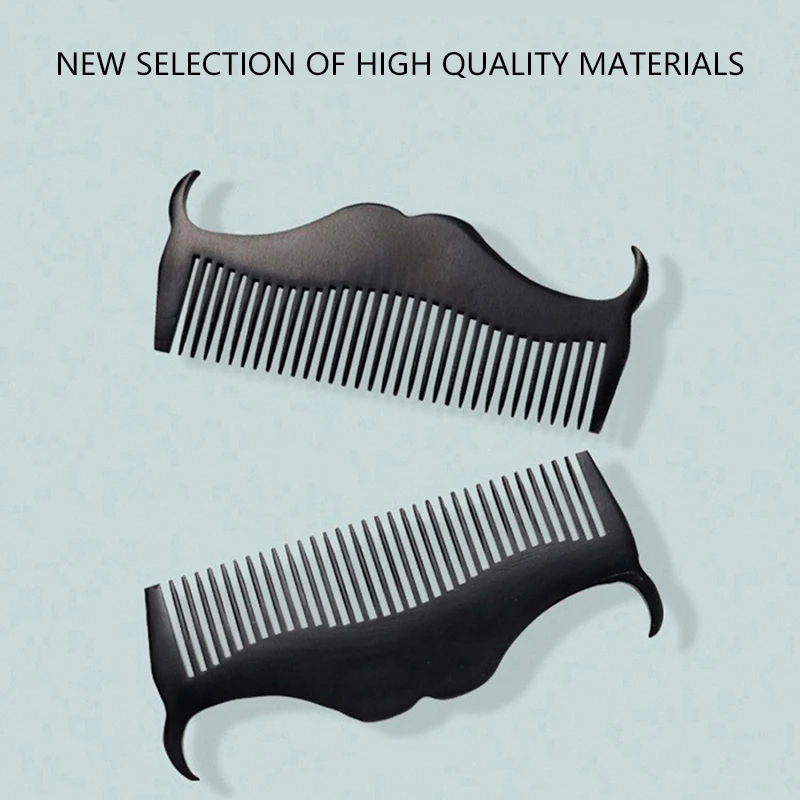 

1PC Black Mini Pocket Beard Comb for Men Plastic Moustache Facial Hair Brush Beard Styling Detangling Comb