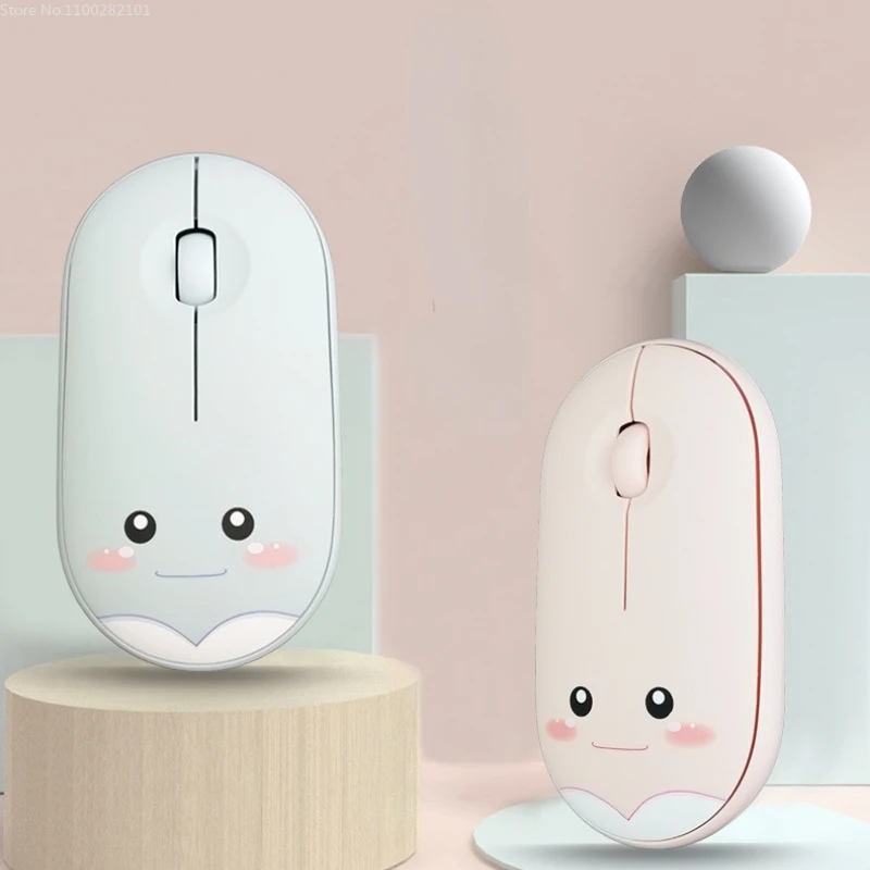 

Cute Wireless Mouse Computer Bluetooth Silent Mause Rechargeable Ergonomic Mouse 2.4Ghz USB Optical Mice for Laptop PC Raton A