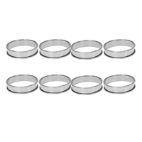 4 inch muffin rings crumpet rings set of 20 stainless steel muffin rings molds double rolled tart rings round tart ring