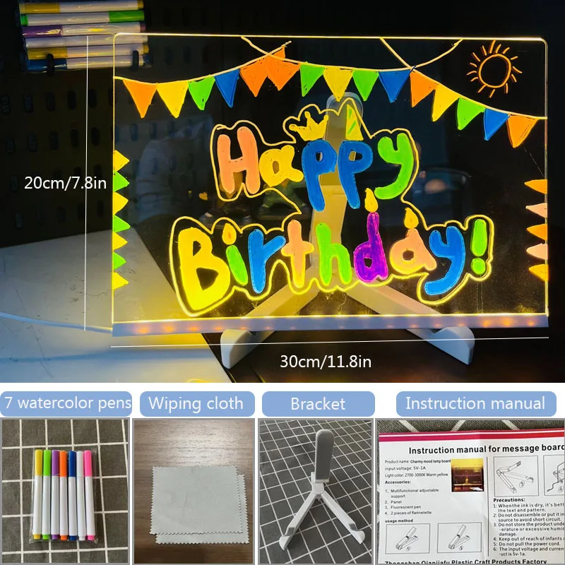 

NIMIMOON Активная светодиодная доска для рисования 7 цветов