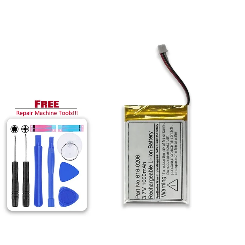 Сменный аккумулятор 1000 мАч 616-0206 616-0183 для Apple Ipod Classic 4-го поколения Photo U2 A1059 20 40 ГБ