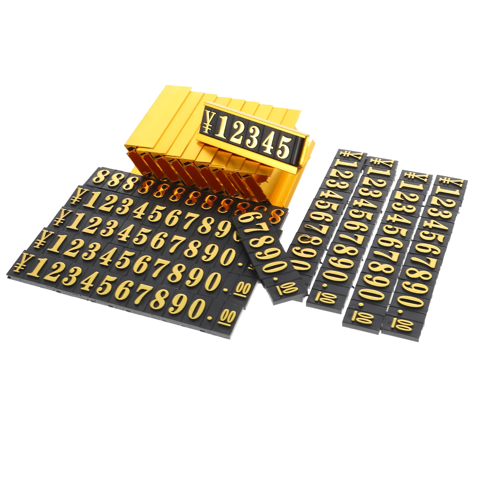 

1 Set Price Tags Retail Shop Multipurpose Adjustable Price Blocks Display Stand Number Pricing Blocks