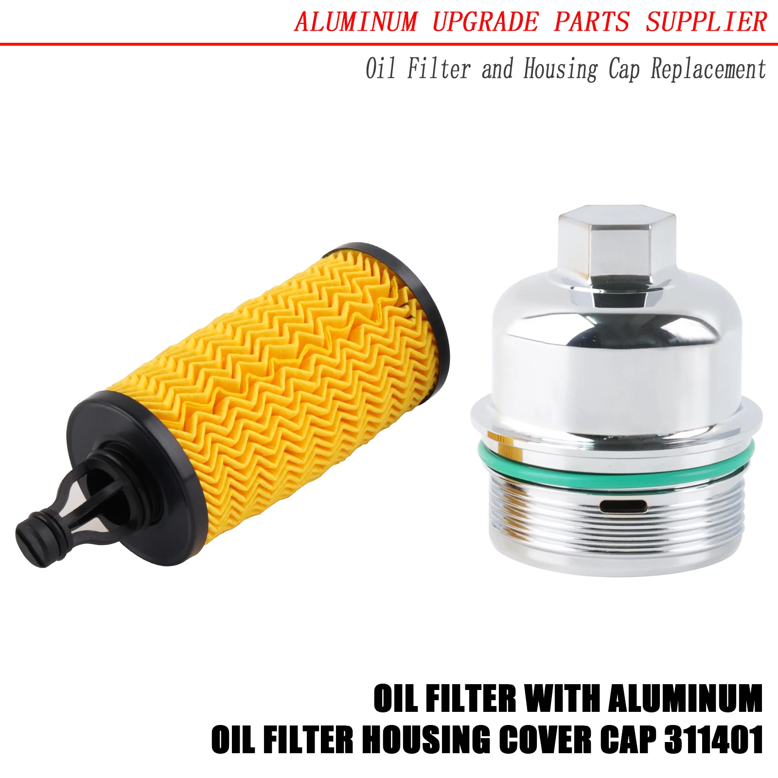 

311401 Обновленная алюминиевая крышка корпуса масляного фильтра, совместимая с двигателями MaseratiGhibli и Ouattroporte Levante V6 3.0L 2014-2019 гг.