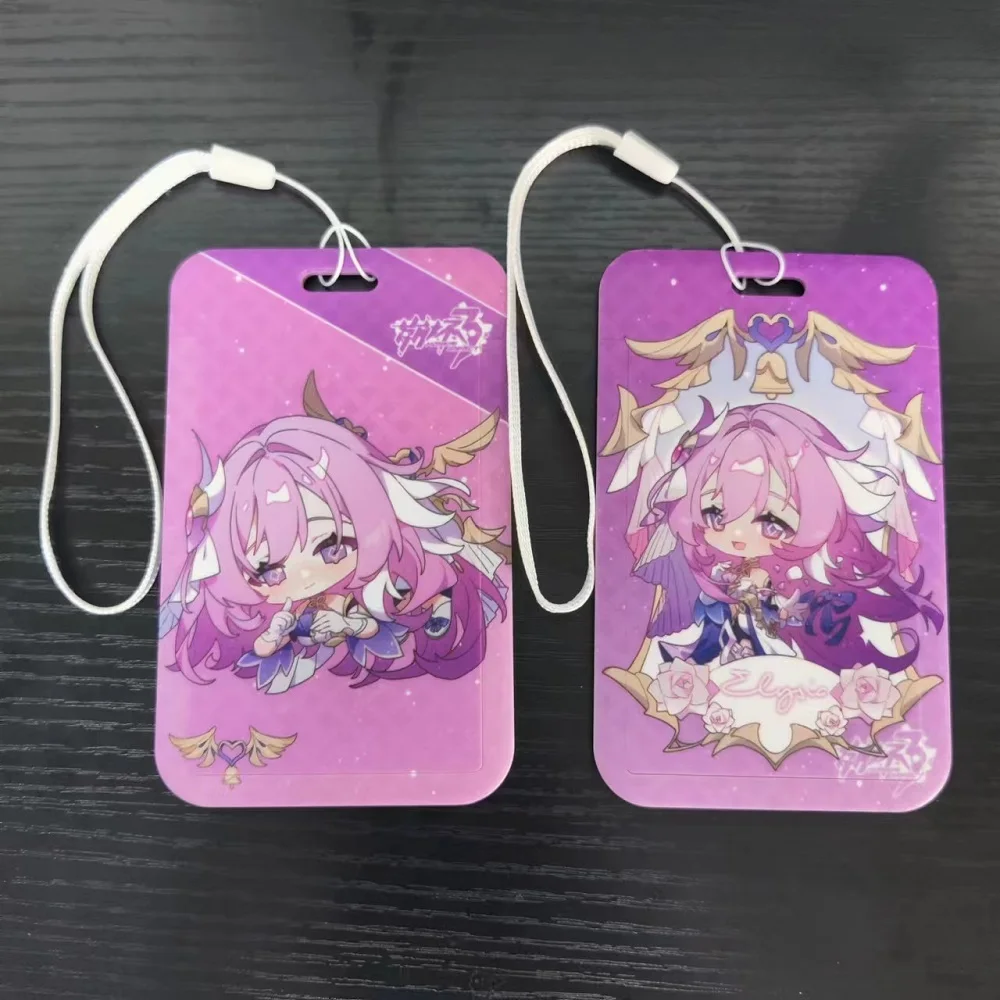 

Game Honkai Impact 3 Anime Figure Elysia Abs Student Id Bus Bank Card Holder Keychains Card Case Cover Box Pendant Keyrings Gift