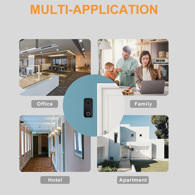 Умный наружный видеоглаз беспроводной 1080P ночное видение Водонепроницаемый IP Wi-Fi