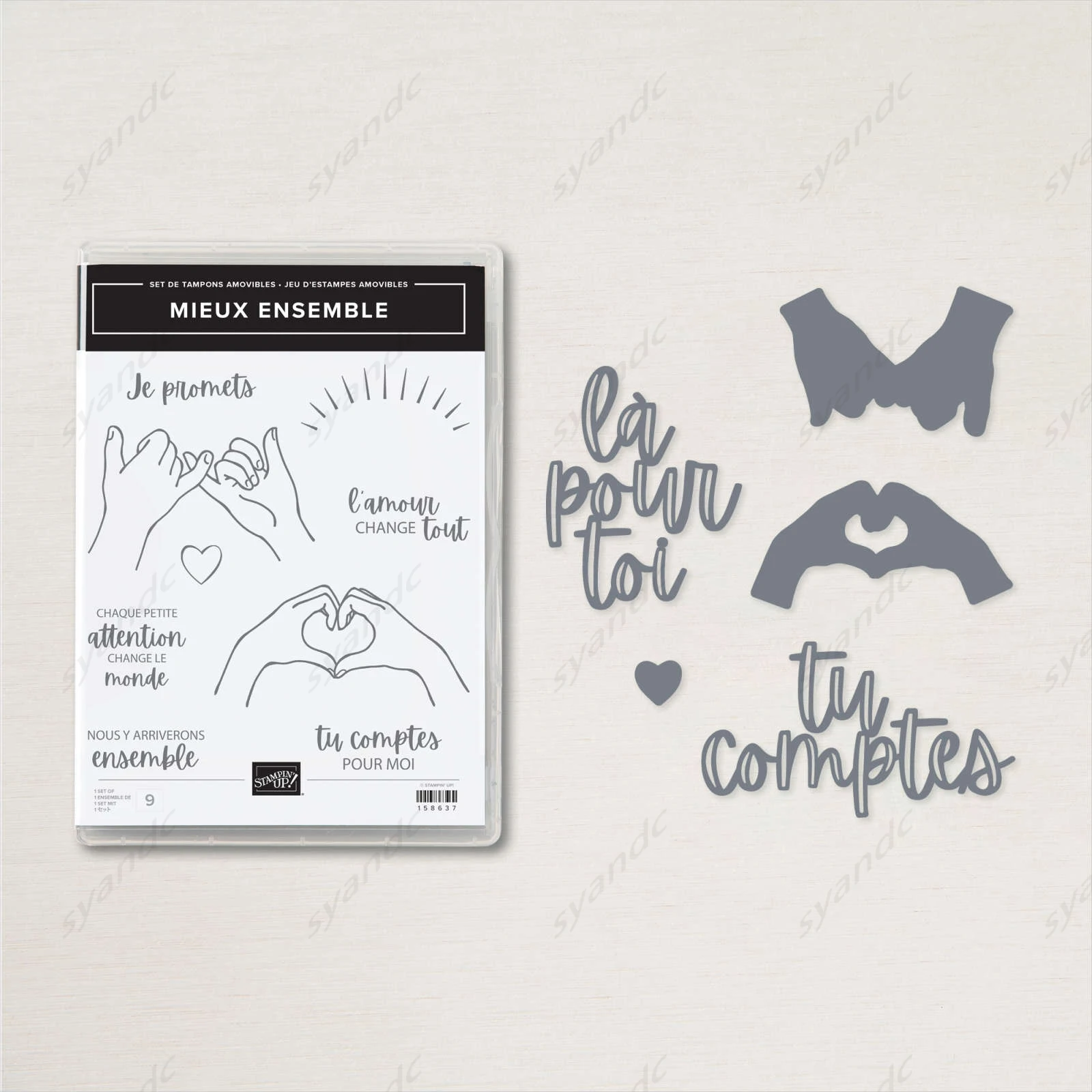 

Here Together Cling Stamp Set (French) Metal Cutting Dies Stamps Scrapbook Diary Secoration Embossing Stencil Template Diy