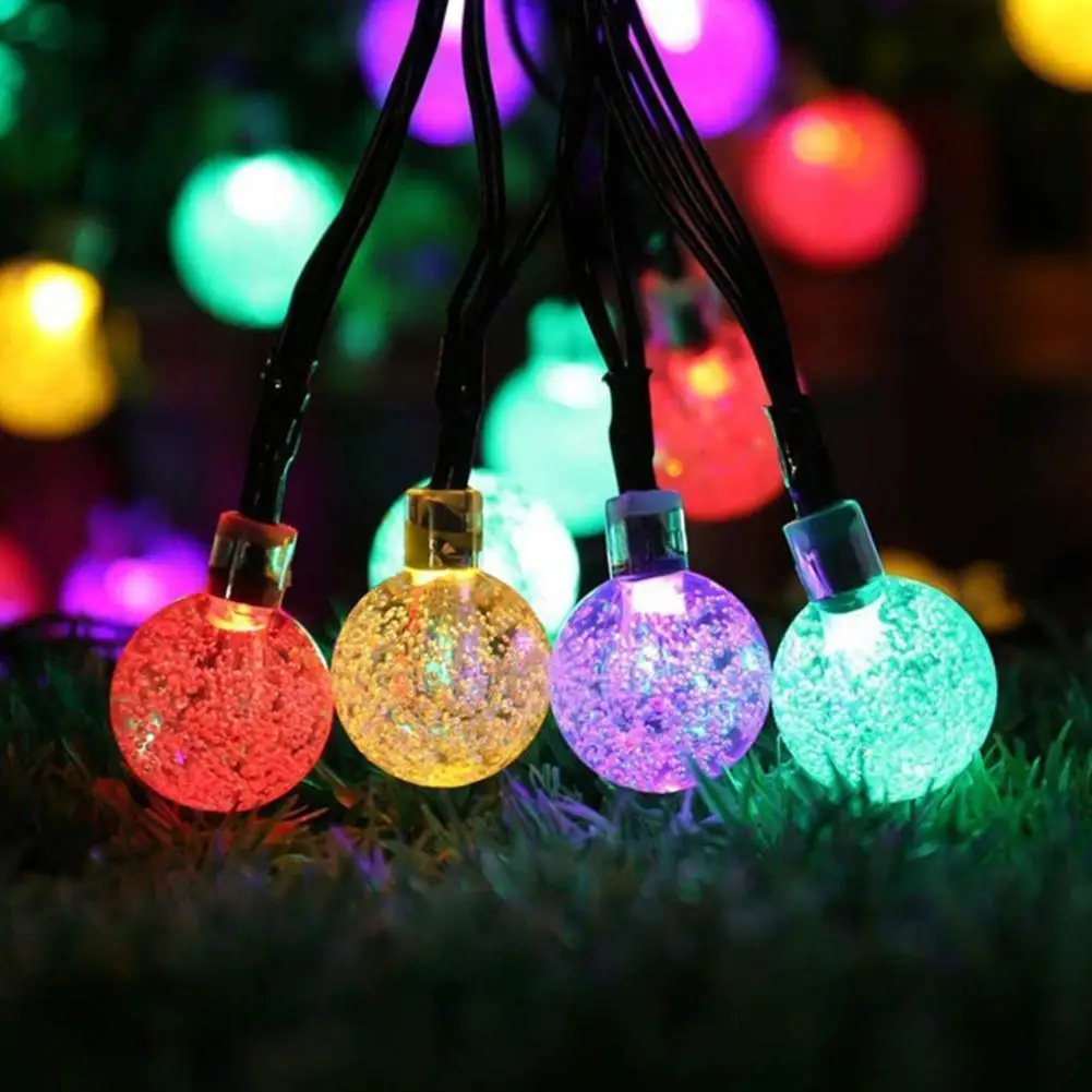 

20/30/50 Lights Solar String Lights Bubble Beads Solar String Lights LED Bubble Beads String Lights Outdoor Festival Decoration