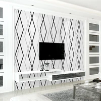 3d modern minimalist geometric curve striped tv background wallpaper thicken non woven fabric bedroom living room wallpaper