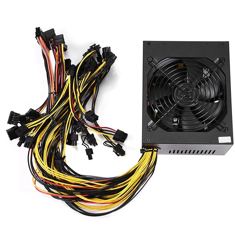 

Multi-Channel Silent Miner Modular Mining Power Supply for 8 GPU ETH Rig Ethereum Miner (2000W)