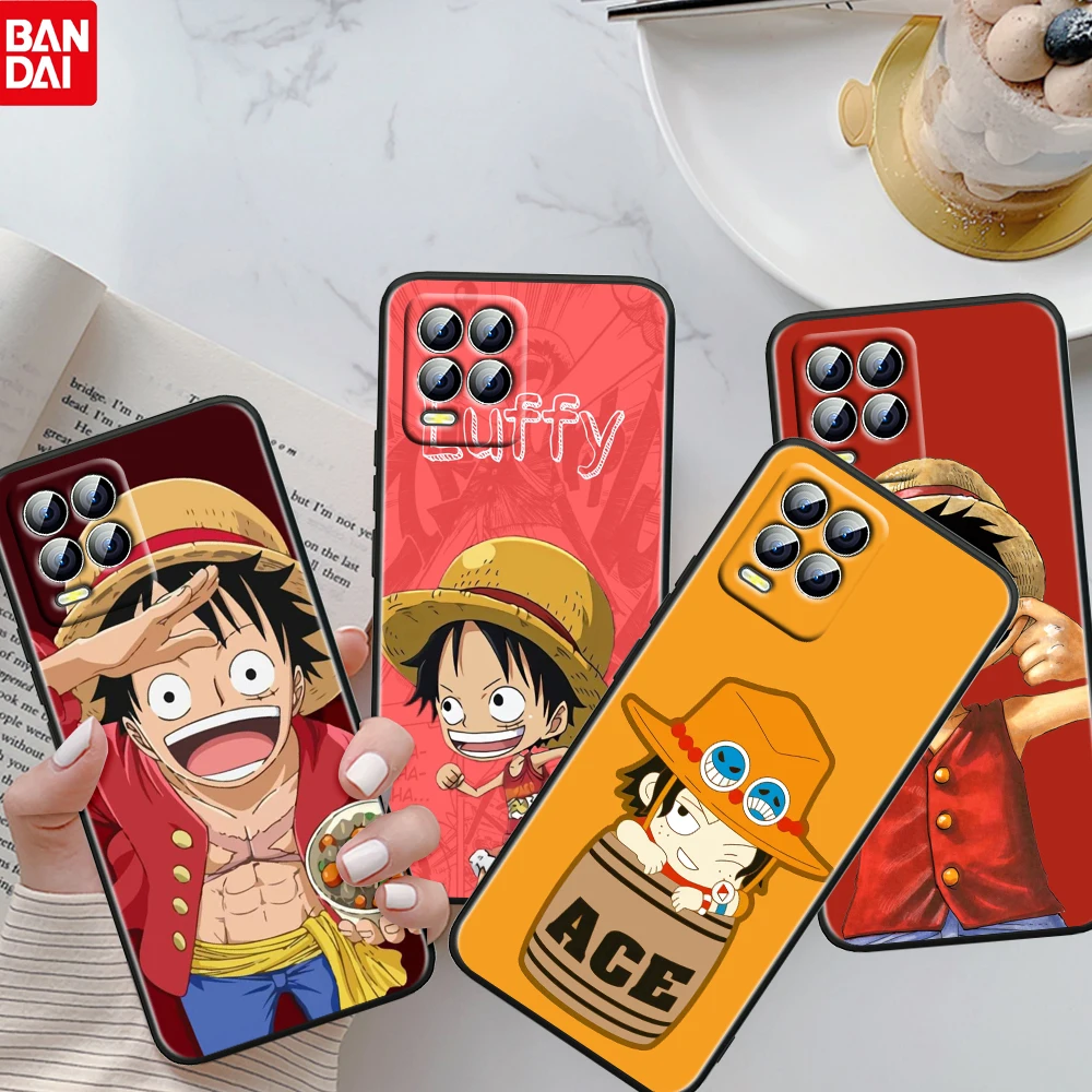 

Cute One Piece Luffy For OPPO Realme GT Neo Master Edition 9i 8 7 Pro C21S Narzo 30 5G TPU Silicone Soft Black Phone Case Coque