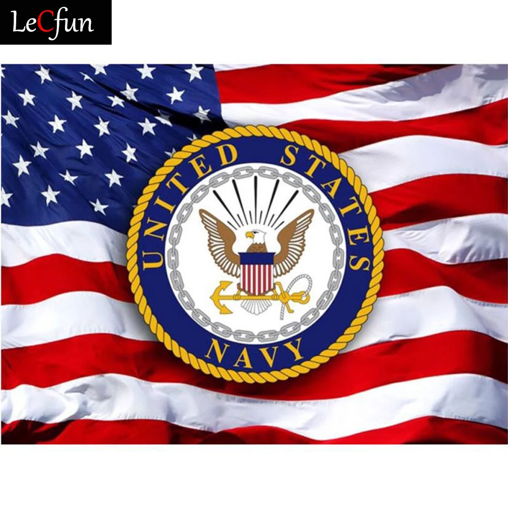 Набор для алмазной живописи LeCfun картина с американским флагом