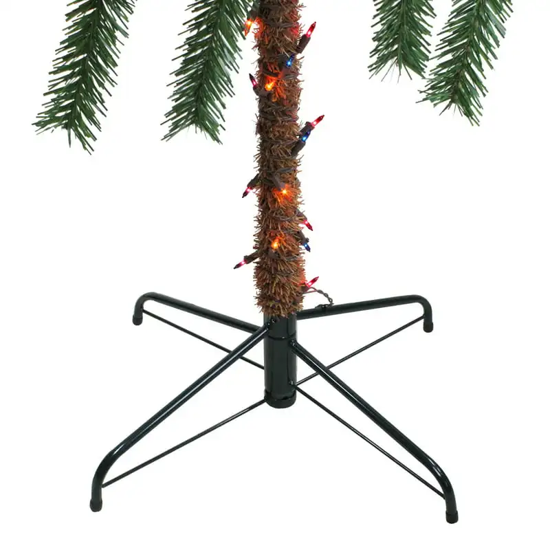

Pre-Lit Artificial Tropical Outdoor Patio Palm Tree - Multi-Color Lights