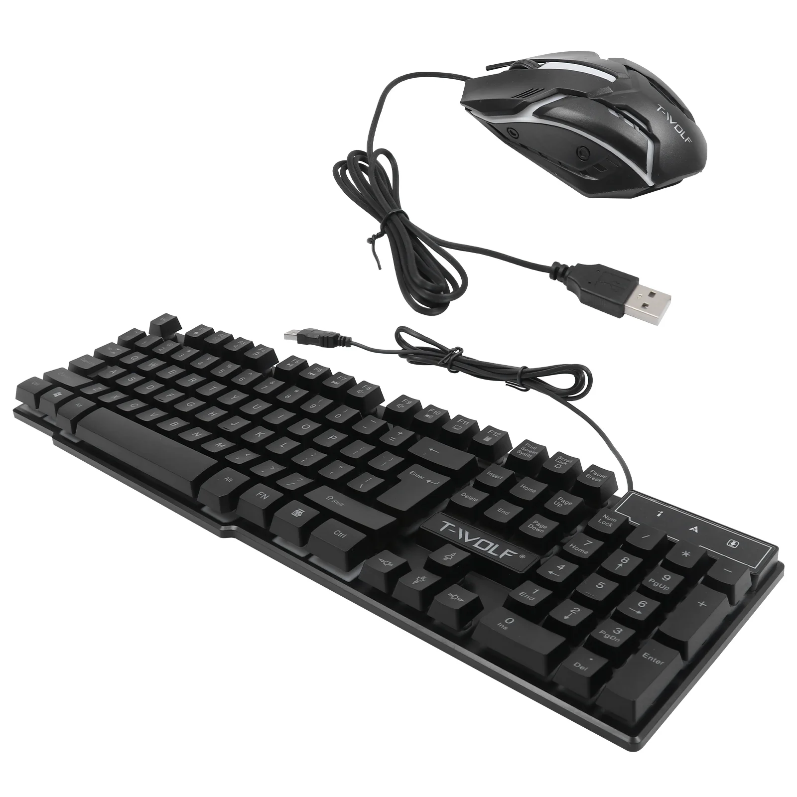 

Keyboardcomputer Combo Gaming Backlit Wired Ergonomicdesign Usb Compatible Accessories Mechanical Keyboards Rgb Backlight